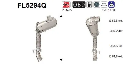 Soot/Particulate Filter, exhaust system Bmw 2 Active Tourer · Bmw 2 Gran Tourer · Mini MINI CLUBMAN