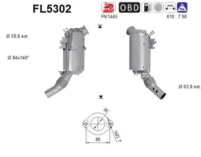 Soot/Particulate Filter, exhaust system Bmw 7 · Bmw 5 · Bmw 5 Touring