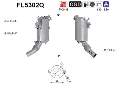 Soot/Particulate Filter, exhaust system Bmw 7 · Bmw 5 · Bmw 5 Touring