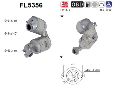 Soot/Particulate Filter, exhaust system Mini MINI COUNTRYMAN · Mini MINI PACEMAN · Toyota VERSO