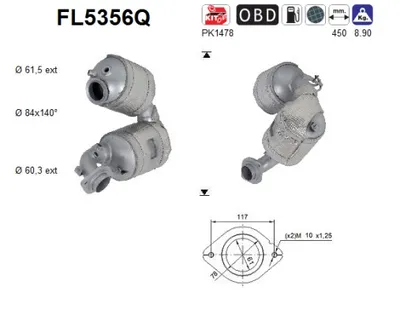 Soot/Particulate Filter, exhaust system Mini MINI COUNTRYMAN · Mini MINI PACEMAN · Toyota VERSO