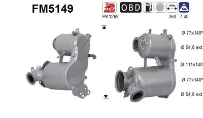 Soot/Particulate Filter, exhaust system Seat ALHAMBRA · Audi Q3 · Vw SHARAN
