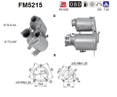 Soot/Particulate Filter, exhaust system Audi Q5 · Audi A6 C7 · Audi A6 C7 Avant