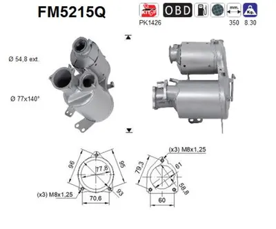 Soot/Particulate Filter, exhaust system Audi Q5 · Audi A6 C7 · Audi A6 C7 Avant