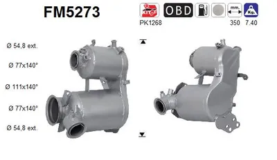 Soot/Particulate Filter, exhaust system Seat LEON ST · Vw GOLF VII Variant · Audi A3