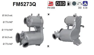Soot/Particulate Filter, exhaust system Seat LEON ST · Vw GOLF VII Variant · Audi A3