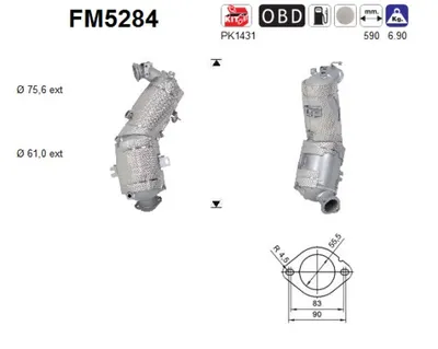 Soot/Particulate Filter, exhaust system Fiat FIORINO Box Body/MPV · Fiat QUBO · Fiat 500X