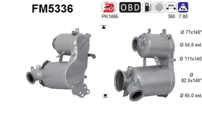 Soot/Particulate Filter, exhaust system Vw PASSAT B8 · Vw PASSAT B8 Variant · Skoda SUPERB III