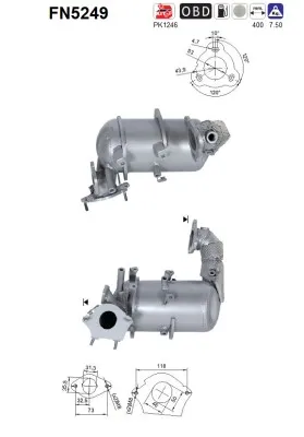Soot/Particulate Filter, exhaust system Renault SCÉNIC III · Renault GRAND SCÉNIC III · Renault MEGANE III Hatchback