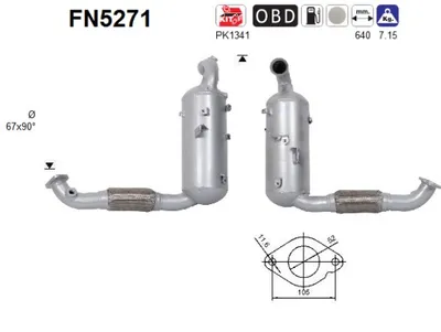Soot/Particulate Filter, exhaust system Ford FOCUS III · Ford FOCUS III Turnier · Ford FOCUS III Saloon