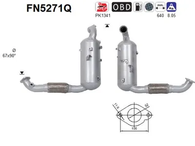 Soot/Particulate Filter, exhaust system Ford FOCUS III · Ford FOCUS III Turnier · Ford FOCUS III Saloon