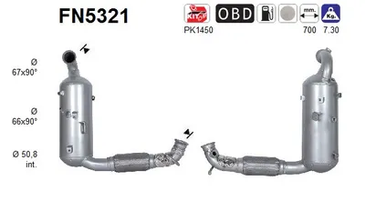 Soot/Particulate Filter, exhaust system Ford TRANSIT COURIER B460 MPV · Ford TRANSIT COURIER B460 Box Body/MPV · Ford TOURNEO COURIER B460 MPV
