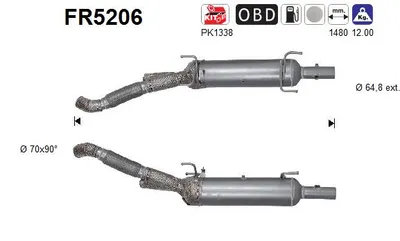 Soot/Particulate Filter, exhaust system Peugeot BOXER Bus · Citroën JUMPER II Bus · Citroën JUMPER II Van