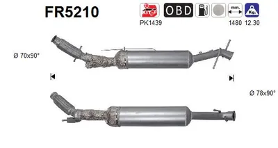 Soot/Particulate Filter, exhaust system Citroën SPACETOURER Bus · Citroën JUMPY III Van · Peugeot TRAVELLER Bus