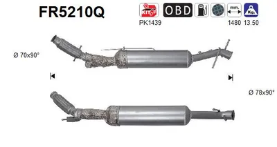 Soot/Particulate Filter, exhaust system Citroën SPACETOURER Bus · Citroën JUMPY III Van · Peugeot TRAVELLER Bus
