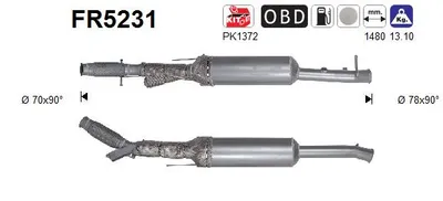 Soot/Particulate Filter, exhaust system Citroën C4 PICASSO II · Citroën C4 GRAND PICASSO II · Peugeot 308 SW II