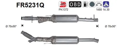Soot/Particulate Filter, exhaust system Citroën C4 PICASSO II · Citroën C4 GRAND PICASSO II · Peugeot 308 SW II
