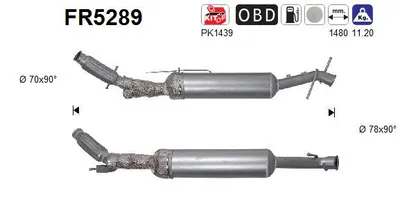 Soot/Particulate Filter, exhaust system Citroën SPACETOURER Bus · Citroën JUMPY III Van · Peugeot TRAVELLER Bus