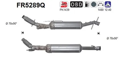 Soot/Particulate Filter, exhaust system Citroën SPACETOURER Bus · Citroën JUMPY III Van · Peugeot TRAVELLER Bus