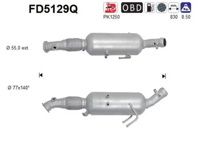 Soot/Particulate Filter, exhaust system Vw CRAFTER 30-35 Bus · Vw CRAFTER 30-50 Van · Vw CRAFTER 30-50 Platform/Chassis