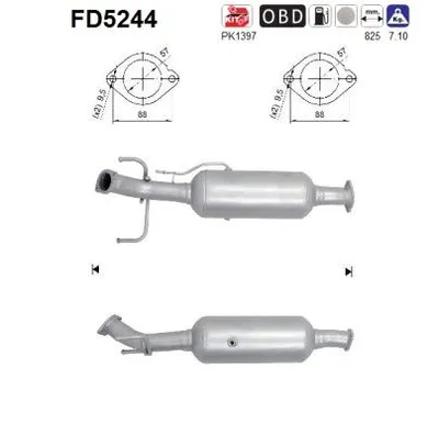 Soot/Particulate Filter, exhaust system Opel MOKKA / MOKKA X · Chevrolet TRAX