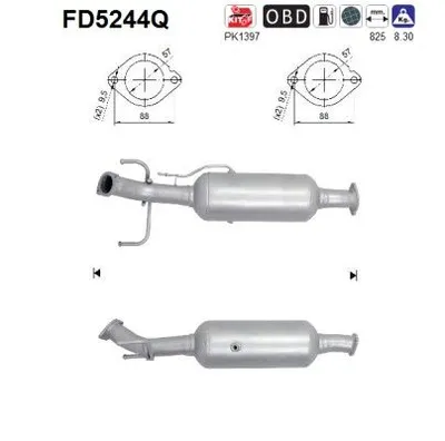 Soot/Particulate Filter, exhaust system Opel MOKKA / MOKKA X · Chevrolet TRAX