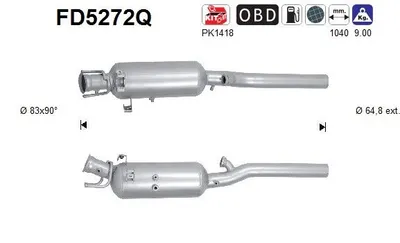 Soot/Particulate Filter, exhaust system Mercedes-Benz GLA-CLASS · Mercedes-Benz A-CLASS · Mercedes-Benz CLA Coupe