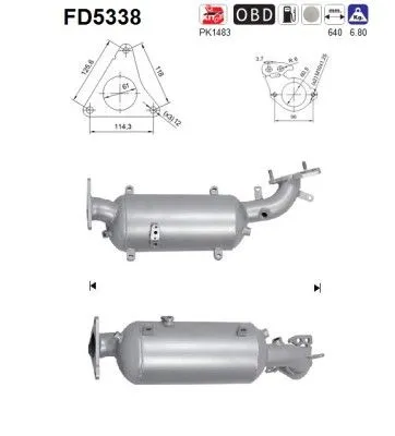 Soot/Particulate Filter, exhaust system Subaru XV · Subaru OUTBACK · Subaru FORESTER