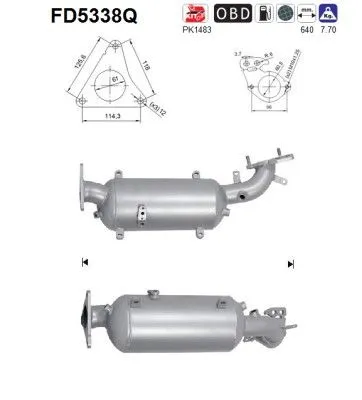 Soot/Particulate Filter, exhaust system Subaru XV · Subaru OUTBACK · Subaru FORESTER