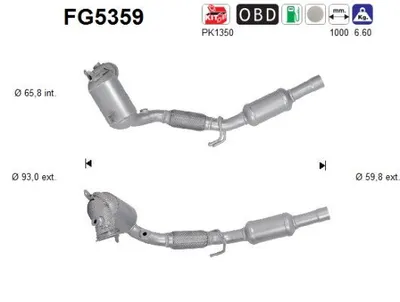 Soot/Particulate Filter, exhaust system Seat ARONA · Vw POLO VI · Skoda SCALA