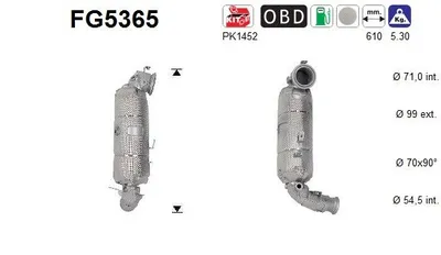 Soot/Particulate Filter, exhaust system Citroën C4 CACTUS · Citroën C4 SPACETOURER · Citroën GRAND C4 SPACETOURER