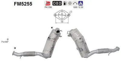 Soot/Particulate Filter, exhaust system Ford TRANSIT CUSTOM V362 Van · Ford TRANSIT CUSTOM V362 Bus · Ford TOURNEO CUSTOM V362 Bus