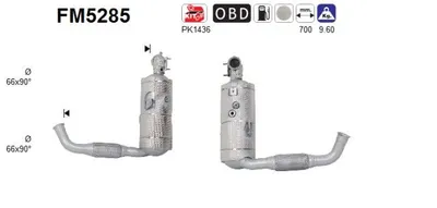 Soot/Particulate Filter, exhaust system Ford TRANSIT CONNECT V408 Box Body/MPV · Ford TRANSIT CONNECT MPV · Ford TOURNEO CONNECT / GRAND TOURNEO CONNECT V408 MPV