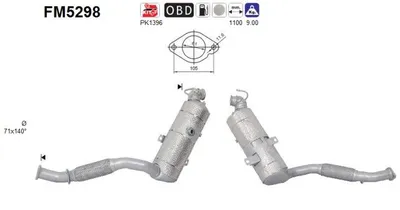Soot/Particulate Filter, exhaust system Ford TRANSIT V363 Van · Ford TRANSIT V363 Platform/Chassis