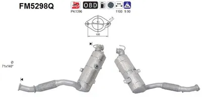 Soot/Particulate Filter, exhaust system Ford TRANSIT V363 Van · Ford TRANSIT V363 Platform/Chassis