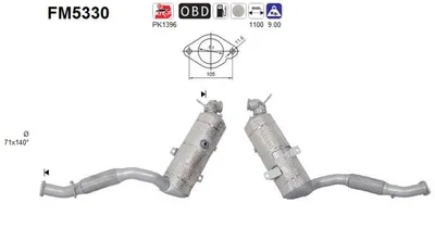 Soot/Particulate Filter, exhaust system Ford TRANSIT V363 Van · Ford TRANSIT V363 Platform/Chassis · Ford TRANSIT V363 Bus