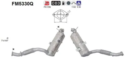 Soot/Particulate Filter, exhaust system Ford TRANSIT V363 Van · Ford TRANSIT V363 Platform/Chassis · Ford TRANSIT V363 Bus