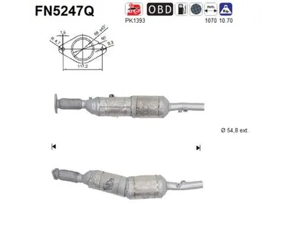 Soot/Particulate Filter, exhaust system Renault ESPACE V · Renault TALISMAN · Renault TALISMAN Grandtour