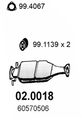 Catalytic Converter Alfa Romeo 164 · Fiat CROMA · Lancia THEMA