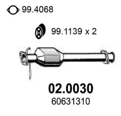 Catalytic Converter Alfa Romeo 166 · Lancia KAPPA · Lancia KAPPA SW