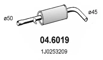 Centre Muffler Audi A3 · Seat TOLEDO II · Seat LEON