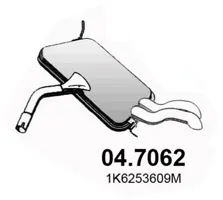 Rear Muffler Audi A3