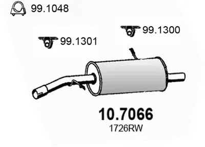 Rear Muffler Citroën C3 I · Citroën C3 Pluriel · Citroën C2
