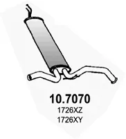 Rear Muffler Citroën C1 · Peugeot 107 · Toyota AYGO