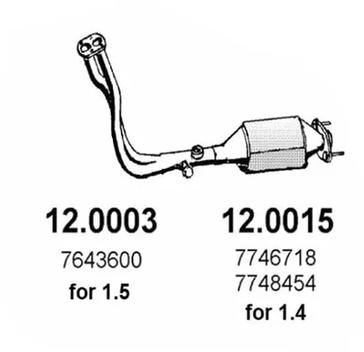 Catalytic Converter Fiat UNO