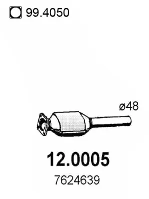 Catalytic Converter Fiat TEMPRA · Fiat TEMPRA S.W. · Fiat TIPO