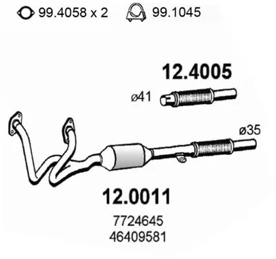 Catalytic Converter Fiat CINQUECENTO