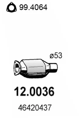 Catalytic Converter Fiat BRAVA · Fiat BRAVO I · Fiat MAREA