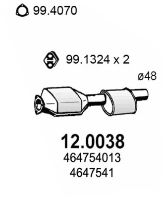 Catalytic Converter Alfa Romeo 145 · Alfa Romeo 146 · Fiat BRAVA