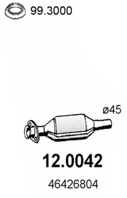 Catalytic Converter Fiat PANDA · Fiat PANDA Hatchback Van · Lancia Y10